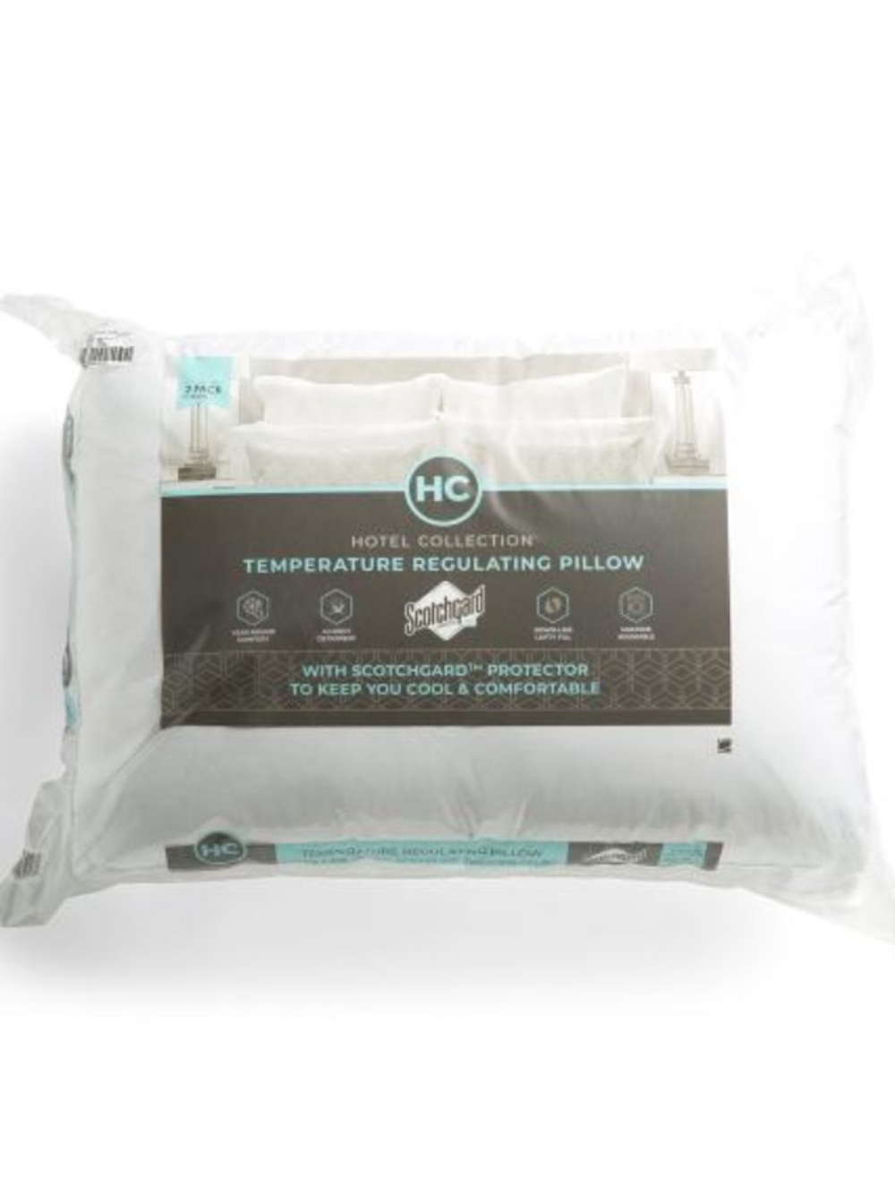 Hotel Collection White Cooling Temperature Regulating Pillow